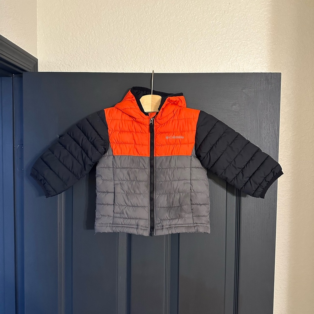 Columbia Kids' Orange and Gray Puffer Jacket